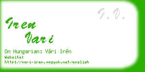 iren vari business card