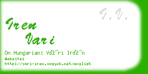 iren vari business card